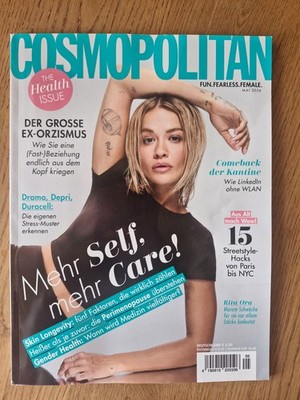 COSMOPOLITAN ZEITSCHRIFT NEU MAI 2026 RITA ORA MEHR SELF, MEHR CARE STREETSTYLE