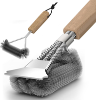GrillbüRste (2 StüCk), Hazens Grill ReinigungsbüRste Mit Holzgriff, 39Cm Grillbü