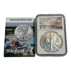 7K-2022 US State Series: MARYLAND Silver American Eagle NGC MS70 7A