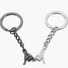 2Pcs Matching Couple Pinky Promise Keychain Gifts for Boyfriend Girlfriend, Best