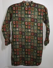 Boys Youth Long Sleeve Button at Shoulder Kurta Top By Manyavar 70cm 28 Sz 8