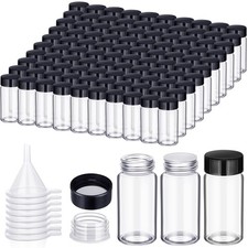 110 Pack 20 ml Glass Vials Clear Small Empty Glass Sample Bottles with Screw ...