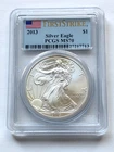 2013 Silver Eagle FIRST STRIKE PCGS MS-70 .999 Fine Silver 1 Oz. $1 Graded Coin