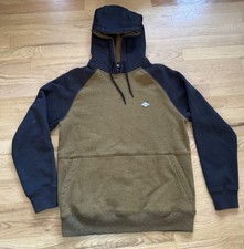 Volcom Men s Pullover Hoodie Brown Mustard Bl...
