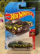 2020 Hot Wheels #220 HW Flames 7/10 '73 FORD FALCON XB Dark Green w/Gold MC5 Sp