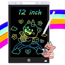 LCD Writing Tablet - Colorful Electronic Drawing Pad & Doodle 12 Inch White