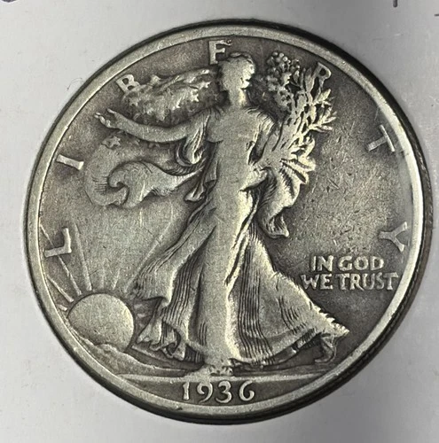 1936-S SILVER WALKING LIBERTY HALF DOLLAR, EF+ DETAILS, EXCELLENT COLLECTOR COIN