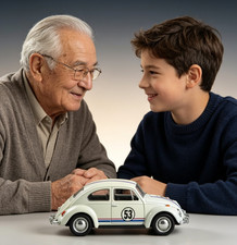 1:36 Scale VW Beetle Herbie #53 The Love Bug Diecast Model White