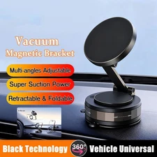 360° Vacuum Magnetic Phone Holder Suction Cup Car Mount Foldable Universal US