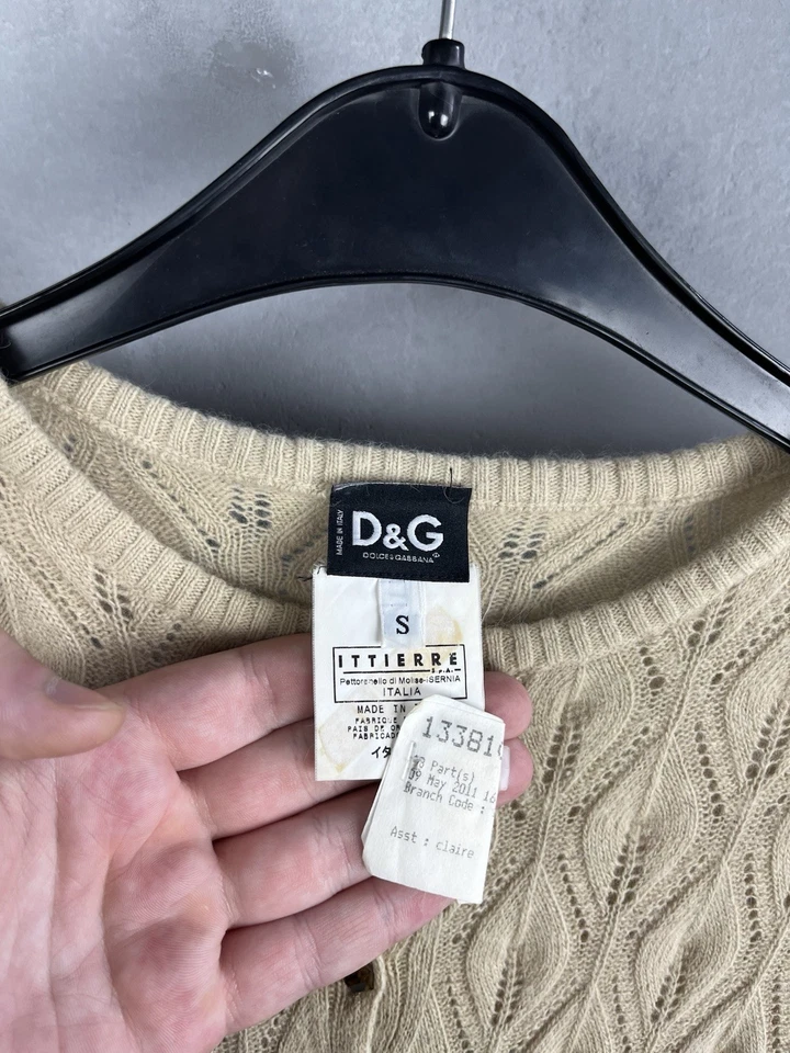 D&G Dolce & Gabbana Vintage Knit Sweater Women’s Cardigan Size S - Image 3 of 4