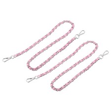 Purse Chain Strap, 24" Purse Strap Shoulder Replacement Strap, 2Pcs Pink Silver