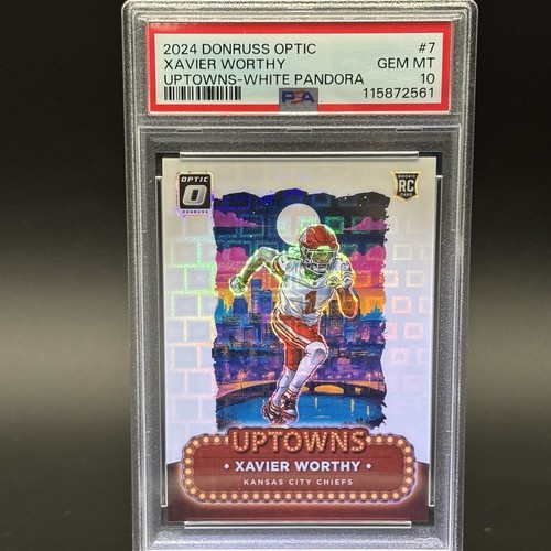 Xavier Worthy [White Pandora] #7 2024 Panini Donruss Optic Uptowns card