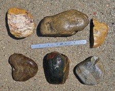 5 POUNDS of TUMBLING / CUTTING ROUGH: Large size 3-5". Agate's, Jasper's etc.