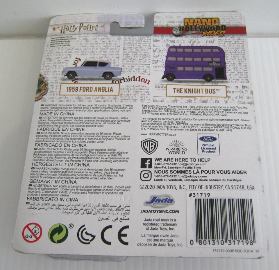 Jada Nano Hollywood Rides - Harry Potter - Paquete de 2 - 2020 - Vehículo diecast Foto 2 de 2