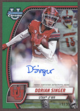 2024 Bowman Chrome U Dorian Singer Chrome Prospect Auto Green Refractor #PA-DSI