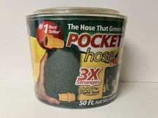 As Seen On TV Pocket Hose Ultra 3X Stringer Expanding Garden Hose 50 Feet NEW