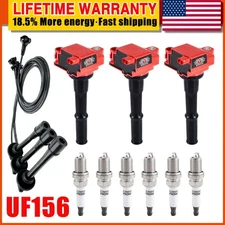 3pcs Ignition Coils+Spark Plugs+Wires Pack For Toyota Tacoma 95-04 3.4L V6 UF156