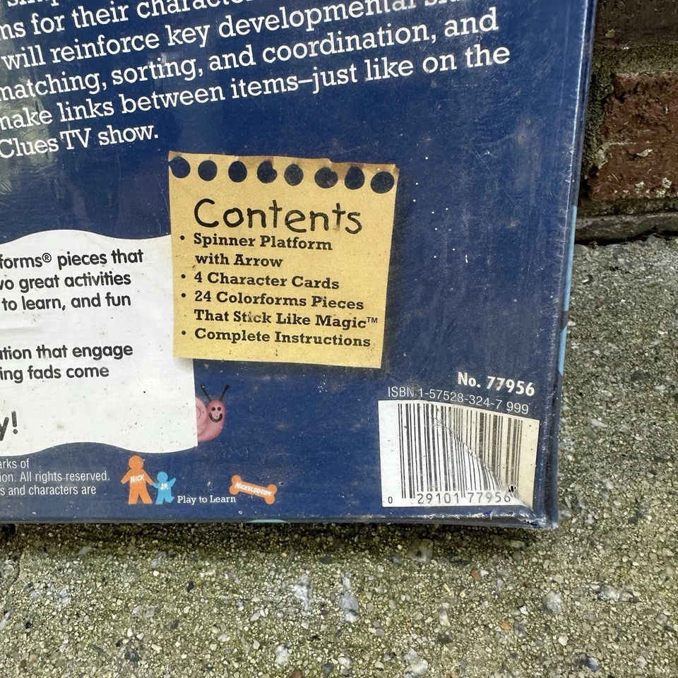 复古 Blue’s Clues Party Time Game 1998 Nick Jr 3 岁以上 2-4 玩家未拆封 — 第 3/4 张图片