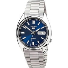 Seiko 5 Men's Automatic Watch SNXS77K1 37 mm Blue Dial Stainless Steel Band 30M