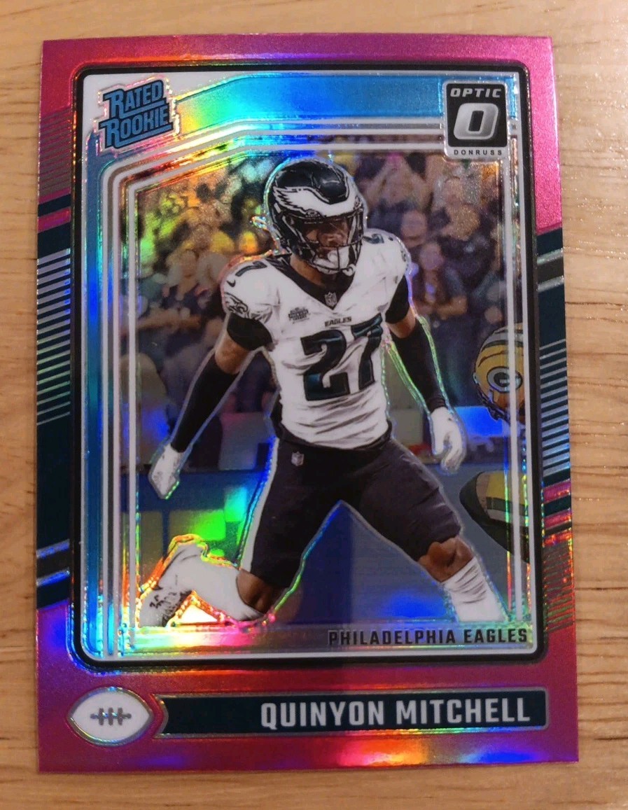 2024 Panini Donruss Optic - Rated Rookie Quinyon Mitchell #282 Pink Prizm (RC)