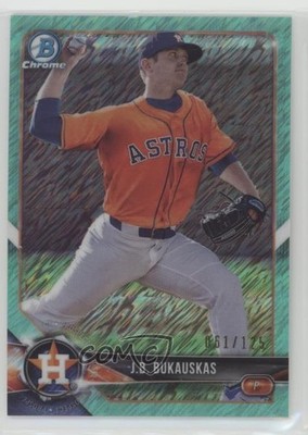 2018 Bowman Chrome Prospects Aqua Shimmer Refractor 61/125 JB Bukauskas 0x1