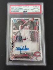 Malvin Valdez 2021 Bowman Chrome Speckle Auto PSA 10