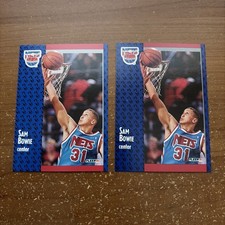 1991-92 Fleer Basketball Cards - #129 Sam Bowie New Jersey Nets (2 cards total)