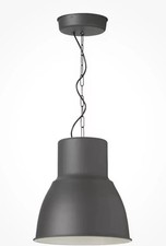 Lampada a sospensione IKEA HEKTAR - Grigio scuro - 38 cm - NUOVO 