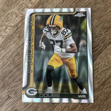 2025 TOPPS CHROME RAYWAVE REFRACTOR #106 ROMEO DOUBS PACKERS/PATRIOTS PWE