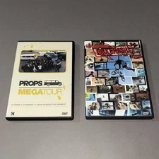 2 PROPS BMX VIDEOS ON DVD Mega Tour And BMX Crash DK Baco Designs Eastern Bikes