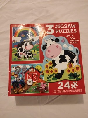 Ceaco Children's 3-in-1 Jigsaw Puzzle;  Farm;  24 pieces;  3120-2