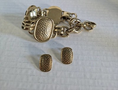 Dyrberg Kern Gold Tone Set  Bracelet and Earrings