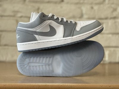 Nike Air Jordan 1 Low Retro 'Wolf Grey' White DC0774-105 Women 12 Men 10.5 Shoes