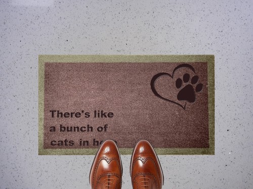 Bunch Of Cats Pet Cat Coir Synthetic Grey Nylon Funny Novelty Door Mat 70x40cm - Picture 25 of 27