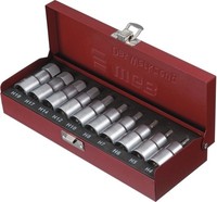 Innensechskant SteckschlüSsel Satz 10-Tlg. 1/2 Zoll, 4 - 19 Mm, Wgb 3950