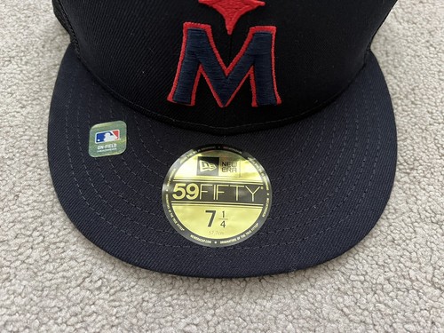 New Era 59Fifty MLB Minnesota Twins "BP" Mesh Fitted Hat Navy Size 7 1/4 New - Picture 4 of 6