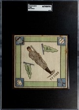 1914 B18 Blankets TY COBB - SGC Authentic - White Infield Blanket (9289)