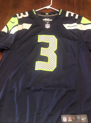 Nike On Field NFL Jersey Size Large Seattle Seahawks Russell Wilson Team Apparel | eBay