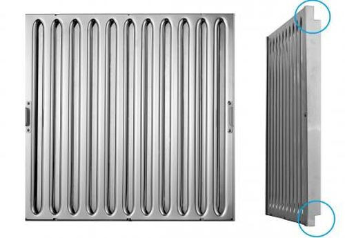 Flammschutzfilter Bauklasse A 485x485x40 mit Adapter für 20-25 mm Aufnahme