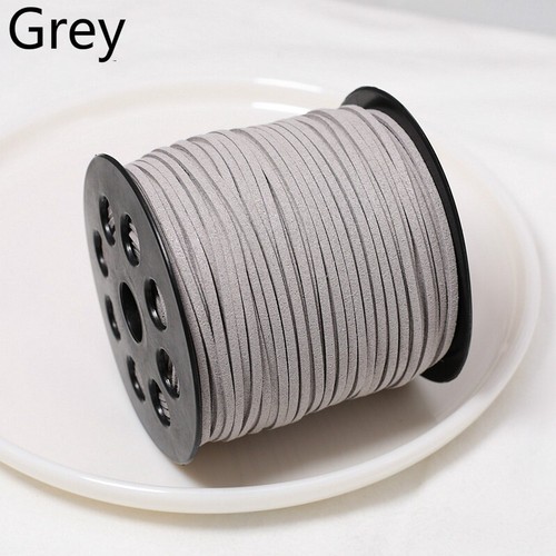 DIY 100 Yards Faux Suede Leather Jewelry Cord Flat Strap Velvet Lace Thread Sew - Picture 21 of 21