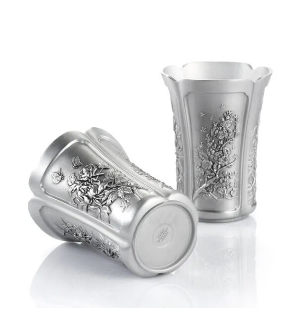Royal Selangor Pewter Four Seasons Tumblers Cups Beakers New in