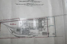 vintage AUSTRALIAN RAILWAY   ISLINGTON STATION   LARGE PLAN DRAWING 52 X 34 CM 