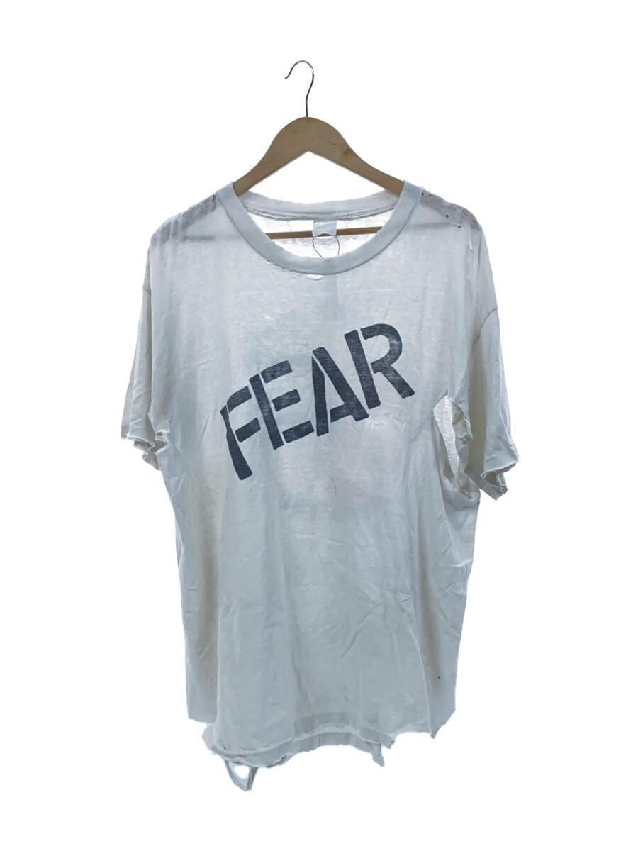 ALTRA T shirt altre marche Fear XL cotone stampa bianca danneggiata anni 90 usata
