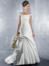 Wedding Dress  New with tags  Size 6  off shoulder  Taffeta  Paid 1,000 
