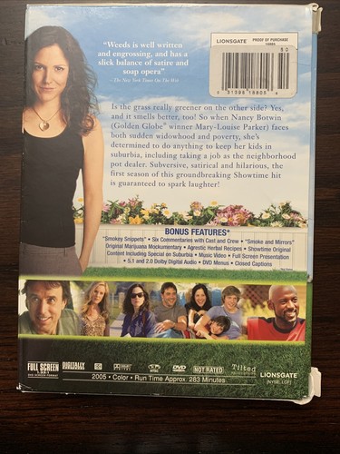 Weeds: Season 1 (DVD, 2005) HBO Television Series Used Fast Shipping Box Set - Picture 2 of 6