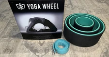 Florensi Yoga Wheel Black Rollers 6" 10" 12" Set 3 Muscle Therapy Stretch