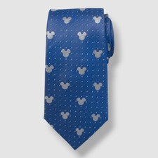 Cufflinks Inc. Disney Mickey Mouse Men's Blue Pin Dot Silk Tie 59 x 3