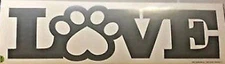 Wall Sticker LOVE PAW PRINT 15" X 4" NEW