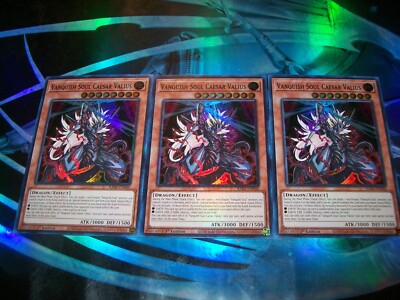 3x Vanquish Soul Caesar Valius 1st Edition Super Rare RA04-EN046 Yu-Gi-Oh!
