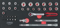 "Ks Tools SCS Chromeplus 3/8\" SteckschlüSsel-Satz, 36-Tlg. In 1/3 Systemeinlage ("